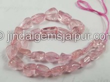 Peach Morganite Smooth Irregular Nugget Beads